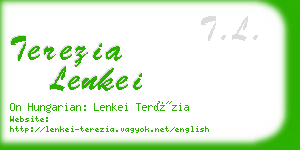 terezia lenkei business card